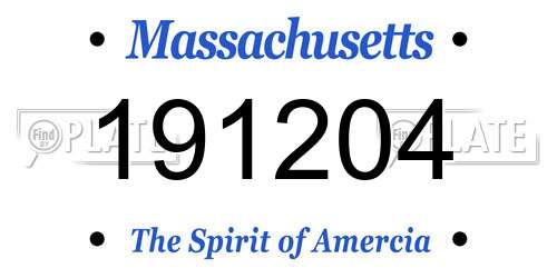 191204 Massachusetts License Plate