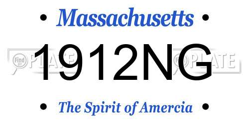 1912NG Massachusetts License Plate
