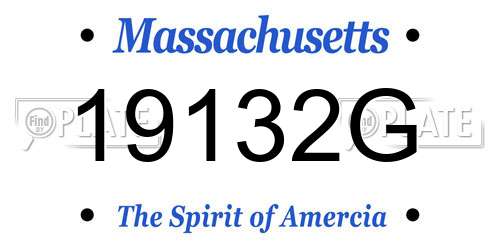 19132G Massachusetts License Plate