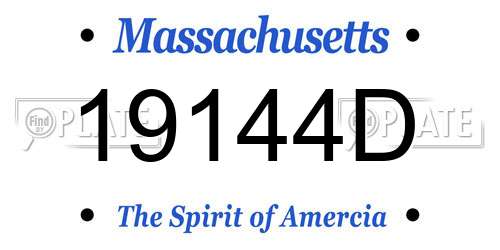 19144D Massachusetts License Plate