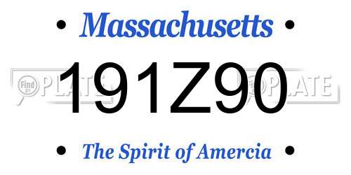 191Z90 Massachusetts License Plate
