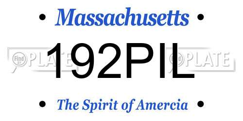 192PIL Massachusetts License Plate