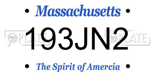 193JN2 Massachusetts License Plate