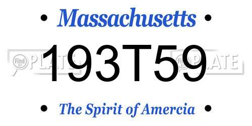 193T59 Massachusetts License Plate