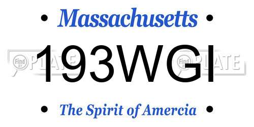 193WGI Massachusetts License Plate