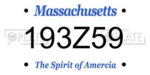 193Z59 Massachusetts License Plate