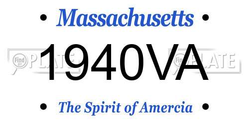 1940VA Massachusetts License Plate