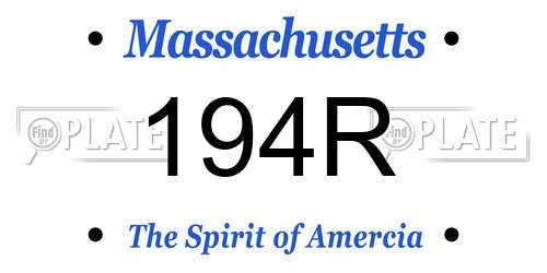 194R Massachusetts License Plate