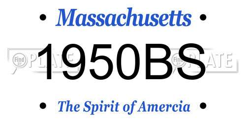 1950BS Massachusetts License Plate