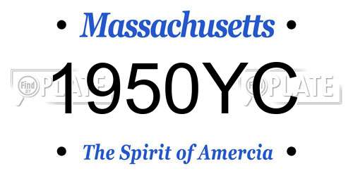1950YC Massachusetts License Plate