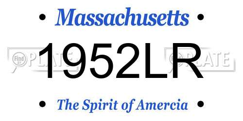 1952LR Massachusetts License Plate
