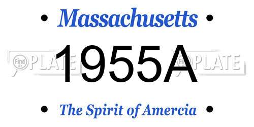 1955A Massachusetts License Plate