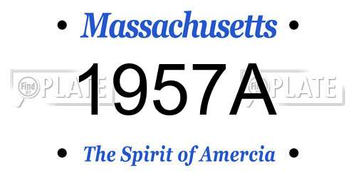 1957A Massachusetts License Plate