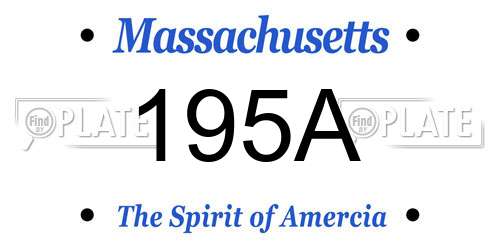195A Massachusetts License Plate
