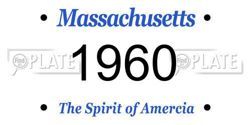 1960 Massachusetts License Plate