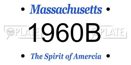 1960B Massachusetts License Plate