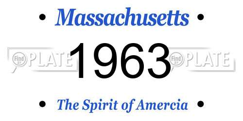 1963 Massachusetts License Plate