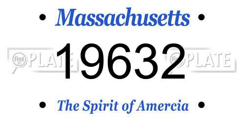 19632 Massachusetts License Plate
