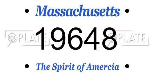 19648 Massachusetts License Plate