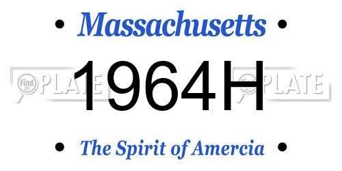 1964H Massachusetts License Plate