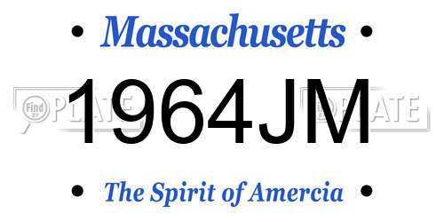 1964JM Massachusetts License Plate