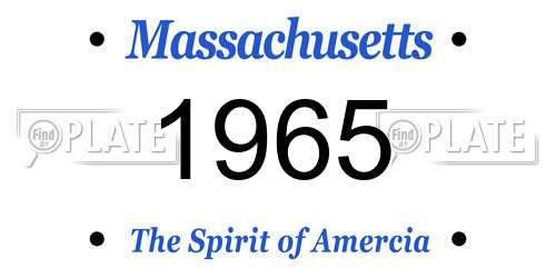 1965 Massachusetts License Plate