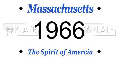 1966 Massachusetts License Plate