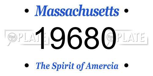 19680 Massachusetts License Plate