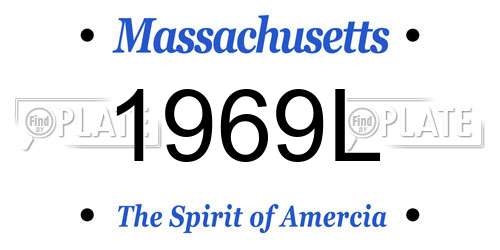 1969L Massachusetts License Plate