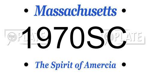 1970SC Massachusetts License Plate