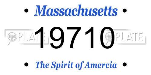 19710 Massachusetts License Plate