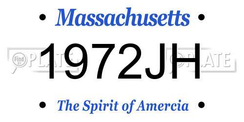 1972JH Massachusetts License Plate