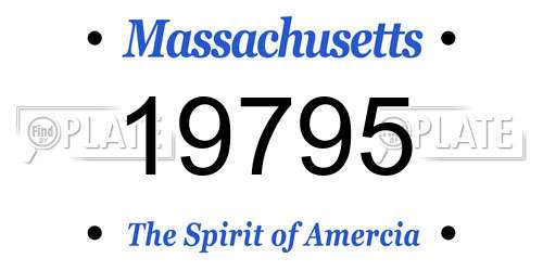 19795 Massachusetts License Plate