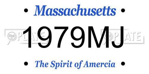 1979MJ Massachusetts License Plate