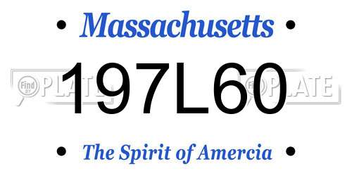 197L60 Massachusetts License Plate