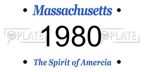1980 Massachusetts License Plate