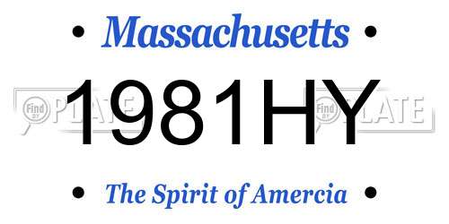 1981HY Massachusetts License Plate