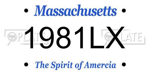 1981LX Massachusetts License Plate