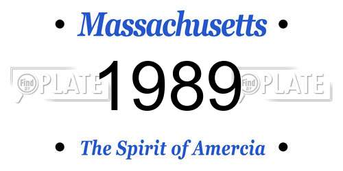 1989 Massachusetts License Plate