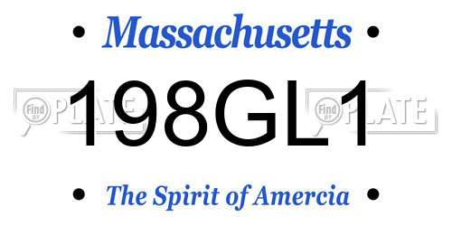 198GL1 Massachusetts License Plate
