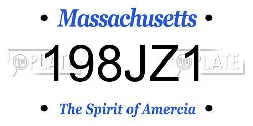 198JZ1 Massachusetts License Plate