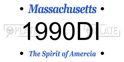 1990DI Massachusetts License Plate