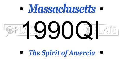 1990QI Massachusetts License Plate
