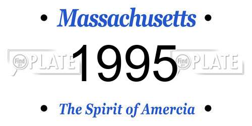 1995 Massachusetts License Plate