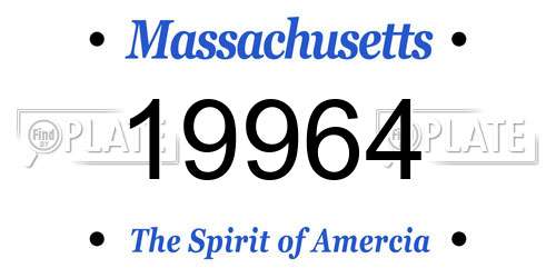 19964 Massachusetts License Plate