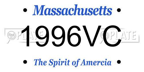 1996VC Massachusetts License Plate