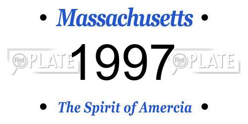 1997 Massachusetts License Plate