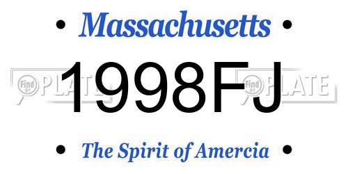 1998FJ Massachusetts License Plate