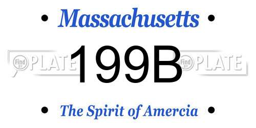 199B Massachusetts License Plate