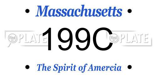 199C Massachusetts License Plate
